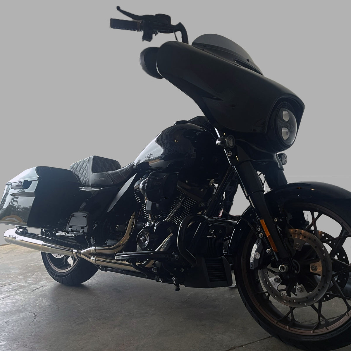 Full Length Harley Bagger 2.25" Slip On Muffler, photo 8 of 10