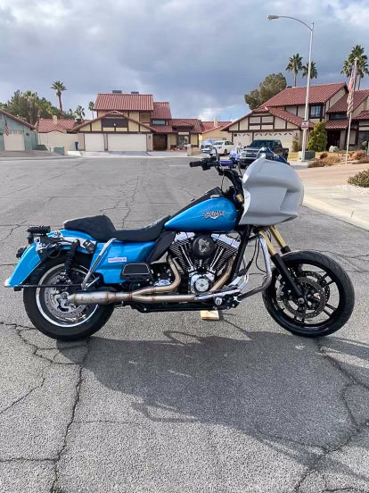 Pipes Short Bagger exhaust system – stainless steel headers and muffler for 1996–2016 Harley touring models, photo 14 of 18