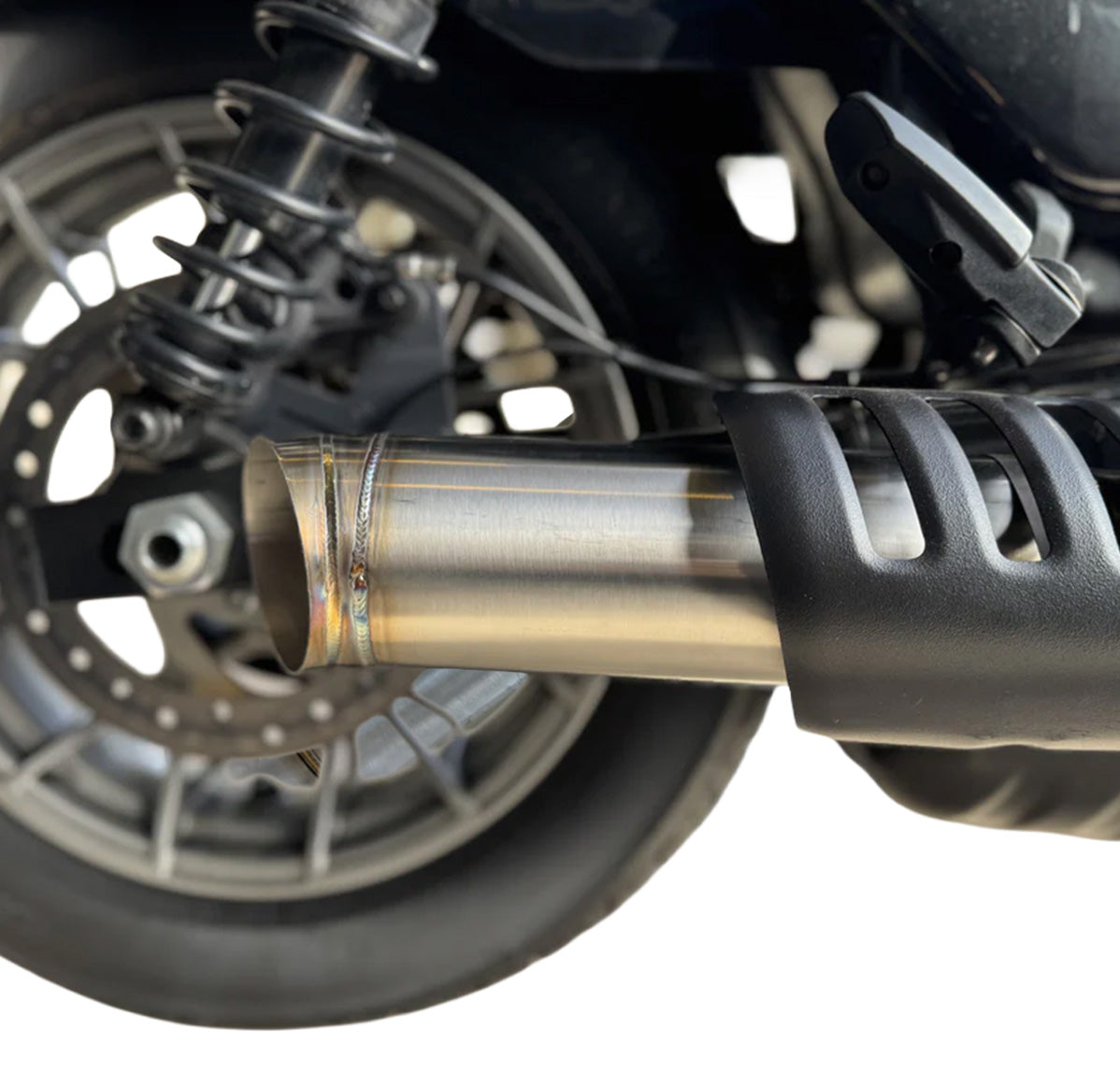 Nightster High Performance Harley Davidson OEM Fit Slip On Muffler | Kruesi x Stealth Pipes, photo 2 of 5