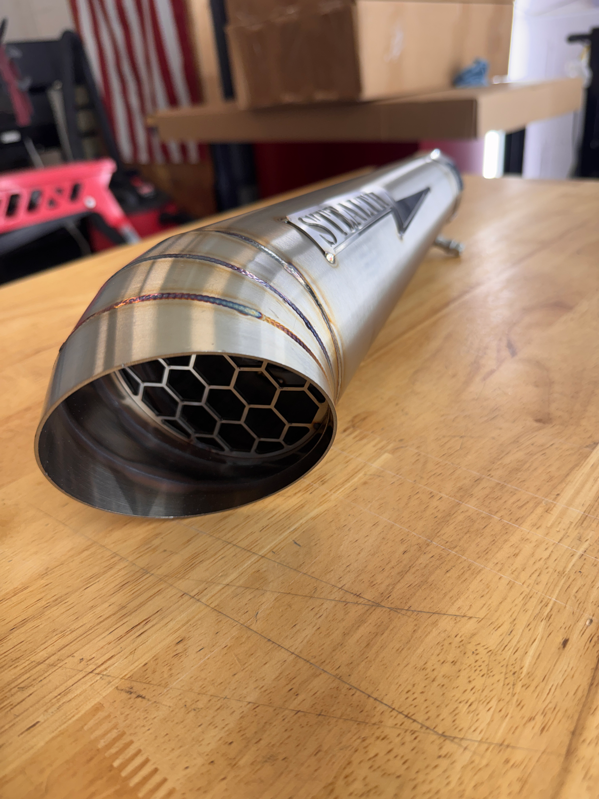 Streetsweeper Cone-Style Turndown 2.25" Slip On Muffler, photo 5 of 9