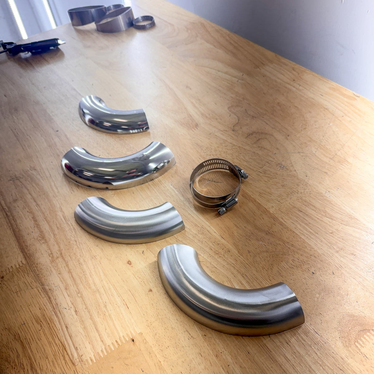 5" / 45 Degree Curved Stainless Steel Heat Shields, photo 5 of 12