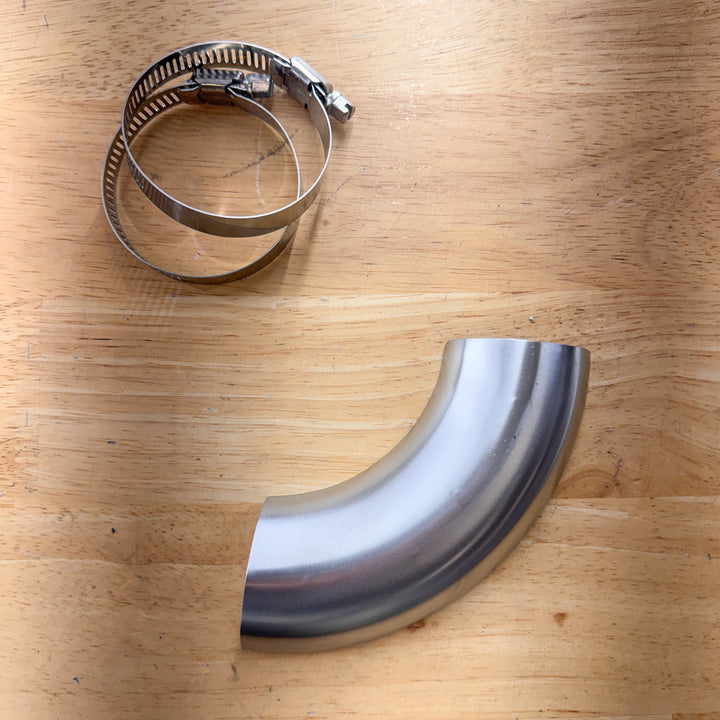 5" / 45 Degree Curved Stainless Steel Heat Shields