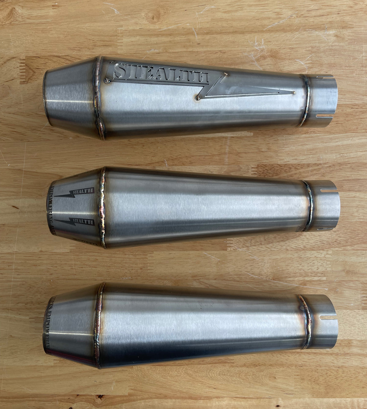 Stealth Pipes Reverse Cone Muffler – stainless modular mufflers available in multiple finishes, photo 6 of 14