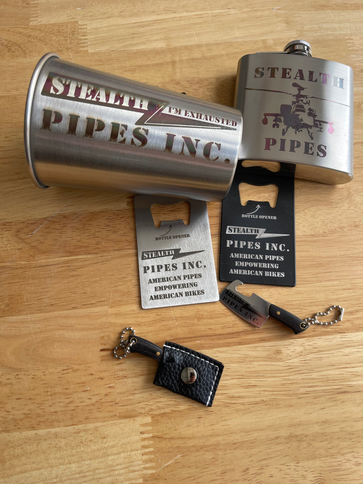 Stealth Pipes SWAG Shipping Pack – assorted branded stickers, keychains, and novelty items