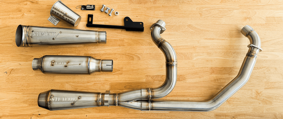 Stealth Pipes Indian Super Chief High Performance Exhaust Reverse Cone Turnout Pipe Bomb Muffler Bracket Hardware, photo 7 of 16