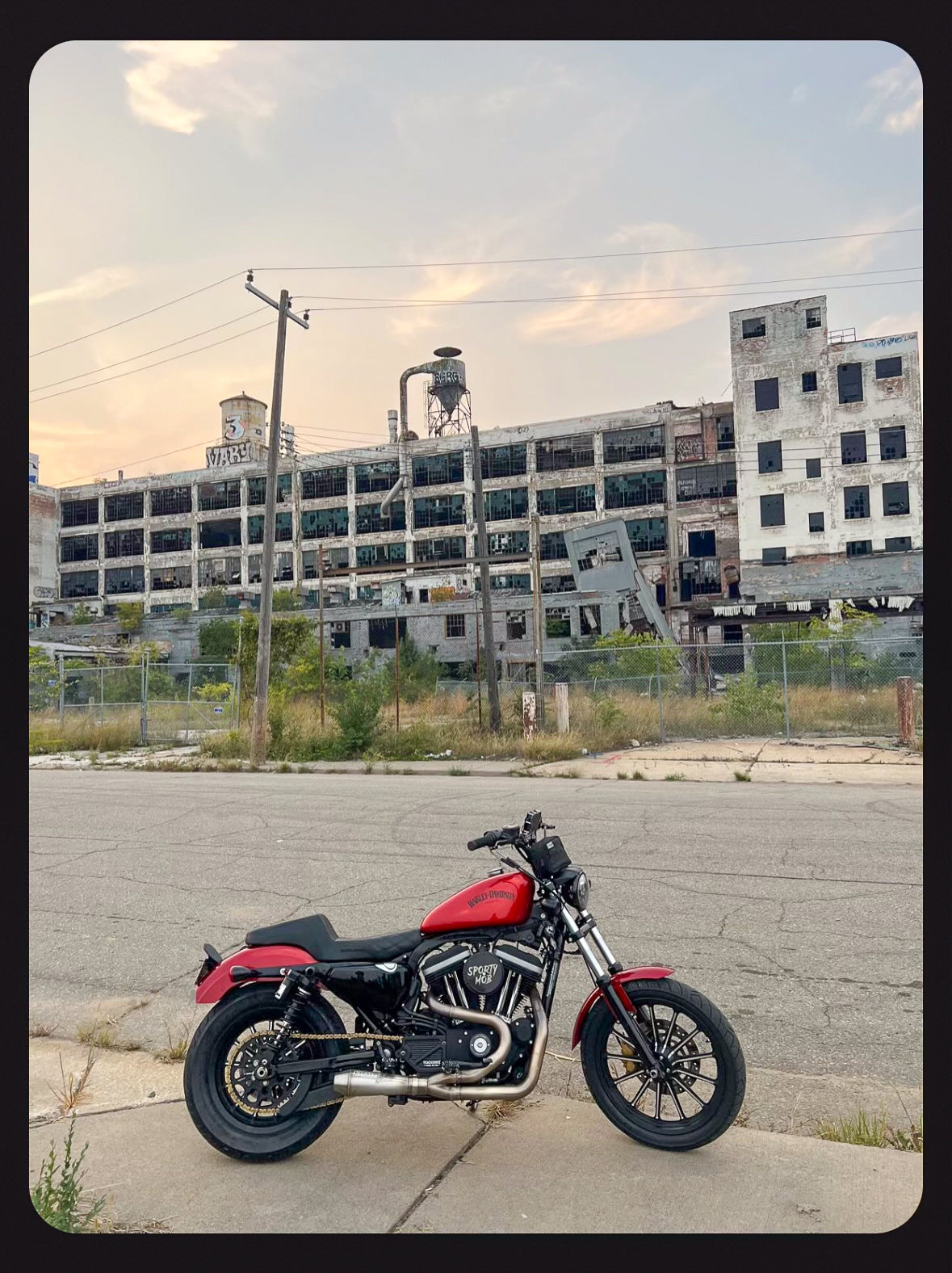 Harley Sportster motorcycle with Stealth Pipes exhaust system – rider lifestyle photo, 1986–2003 model, photo 9 of 16