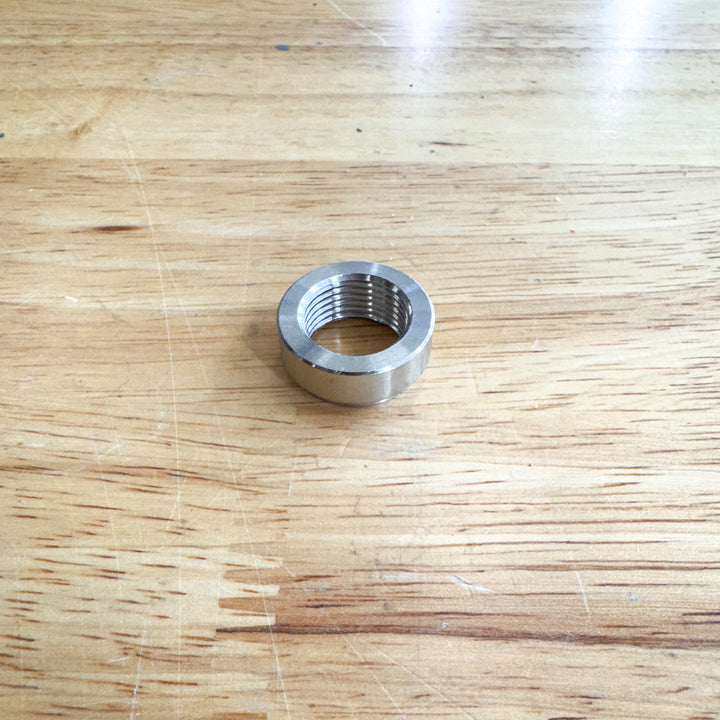 Stainless Steel O2 Sensor Weld Bung, Lip Style, M18x1.5