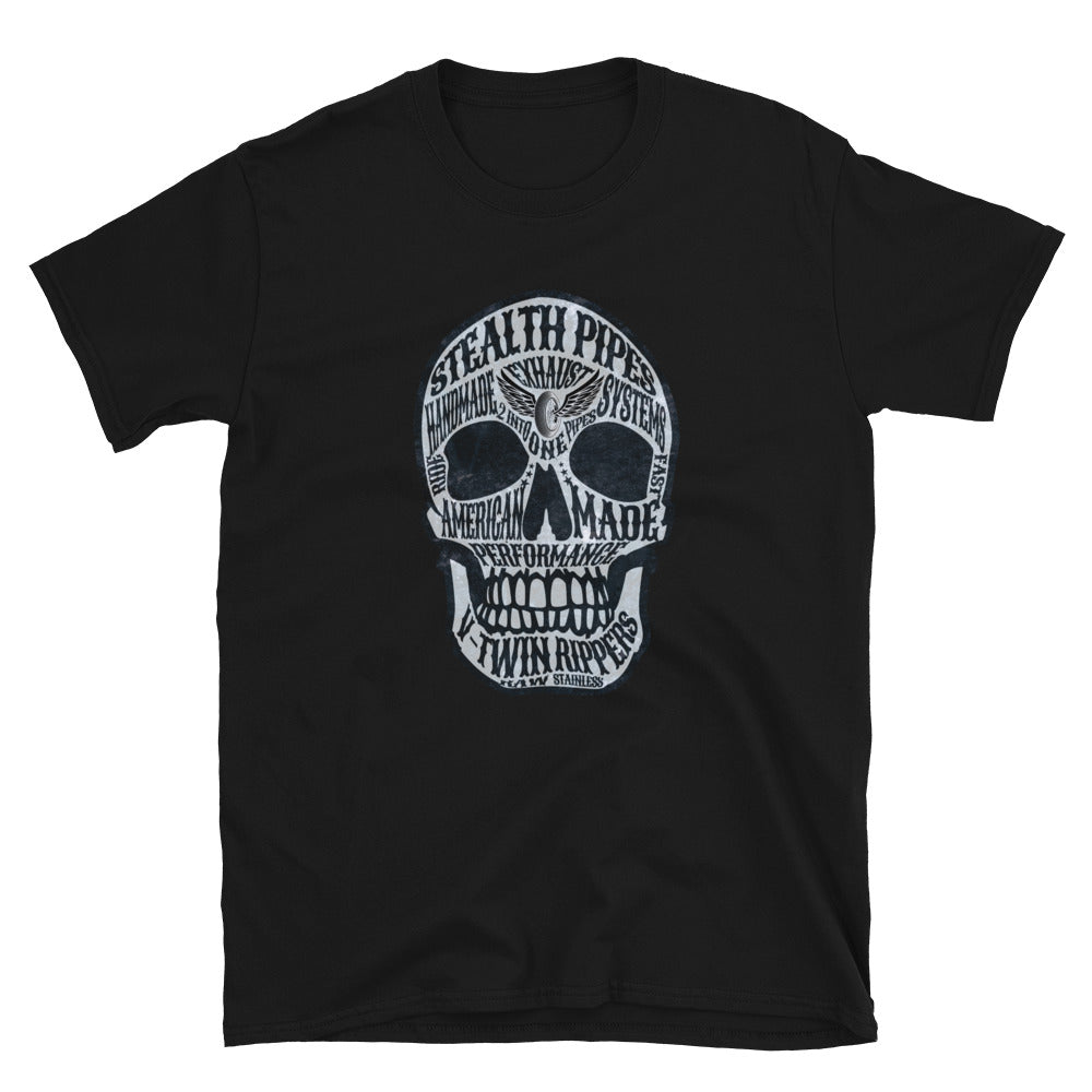 Stealth Gotta Have Skulls T-shirt in black – skull design with “Stealth Pipes Performance” text, photo 1 of 3