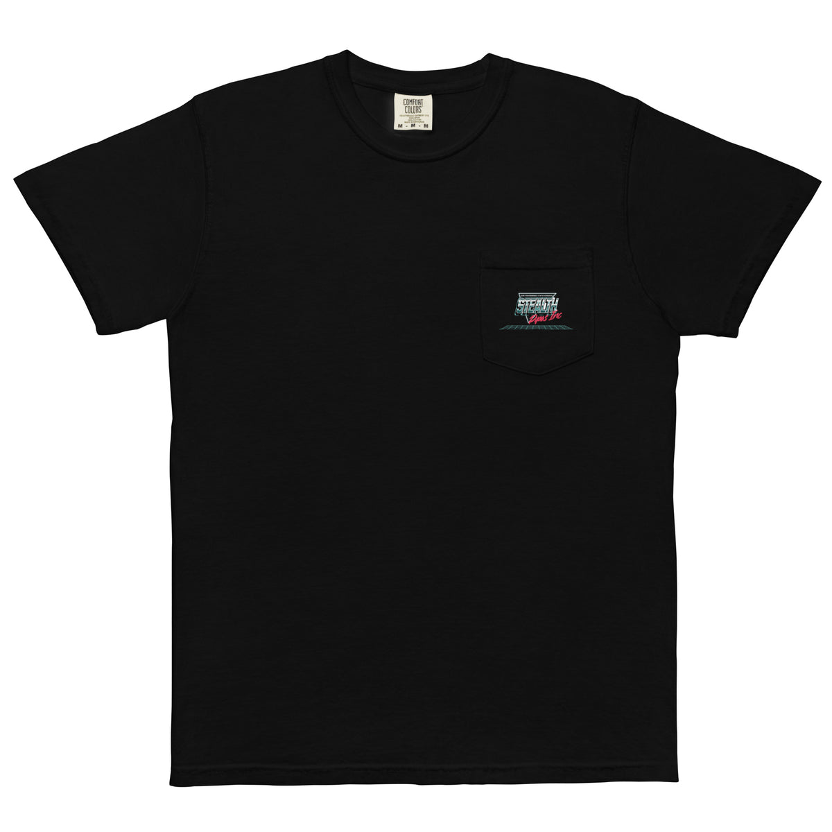 Stealth Pipes Tha Grid T-shirt in black – retro grid logo graphic, photo 1 of 6