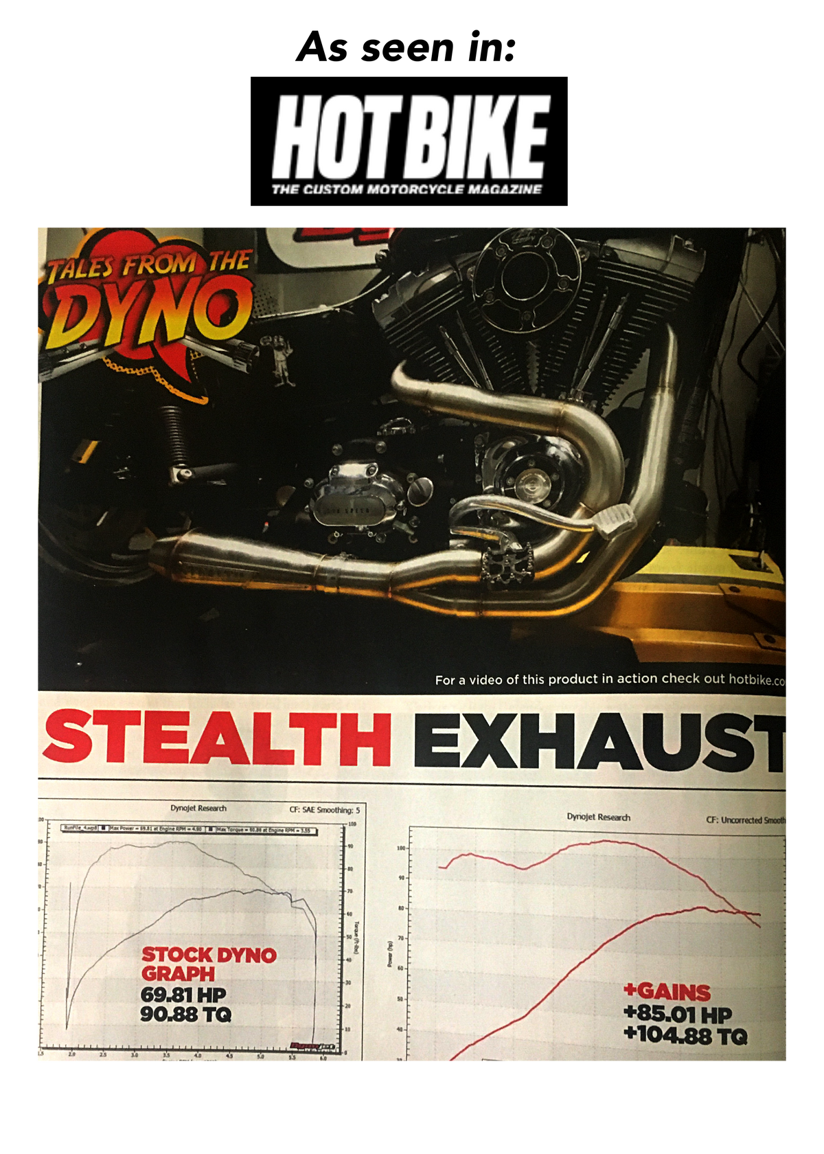 2006–2017 Harley Dyna motorcycle with Stealth Pipes exhaust system installed – stainless muffler upgrade, photo 7 of 18