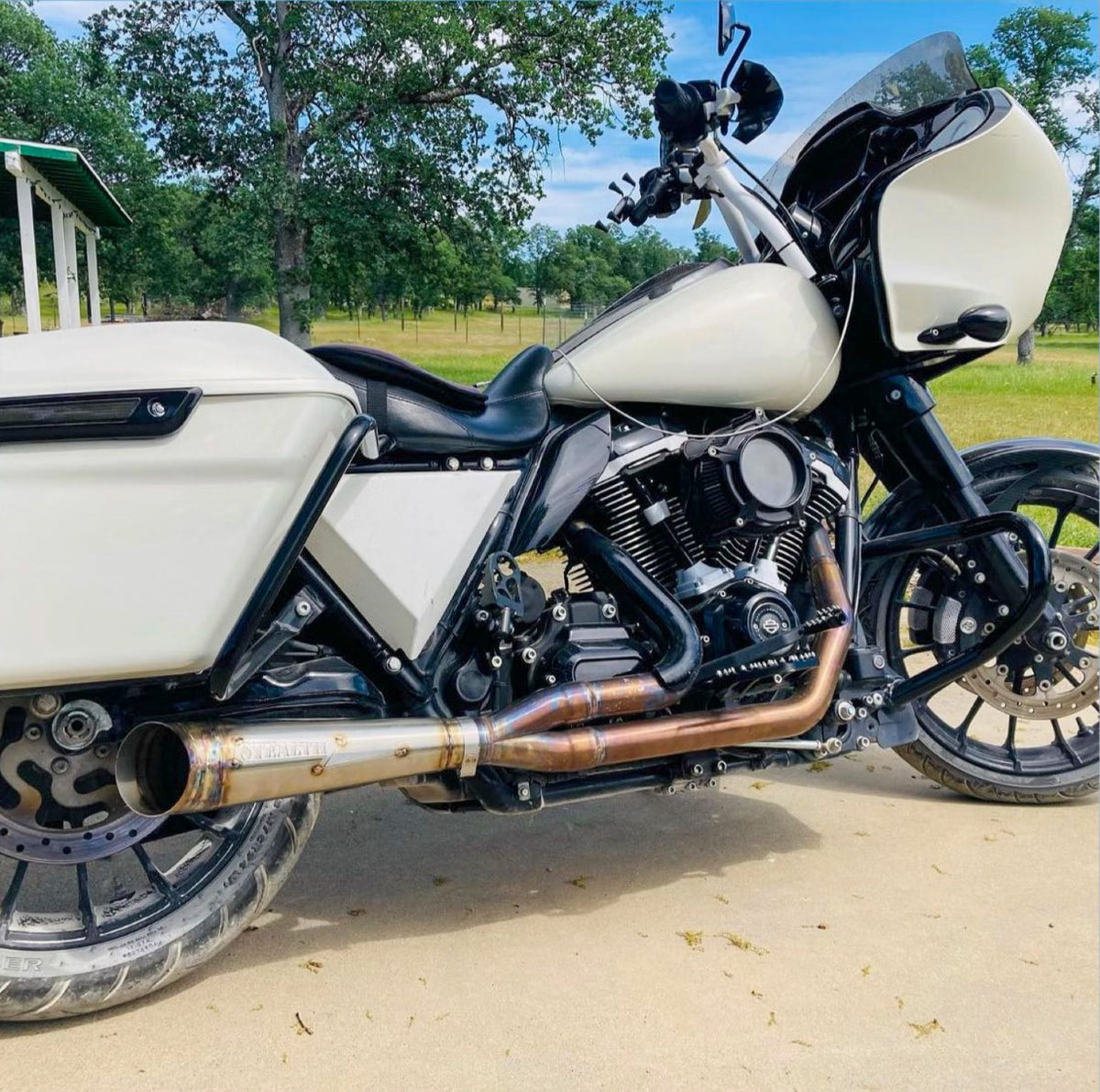 2017–2025 Harley M8 Bagger with Stealth Pipes stainless exhaust system – American-made performance upgrade, photo 10 of 30