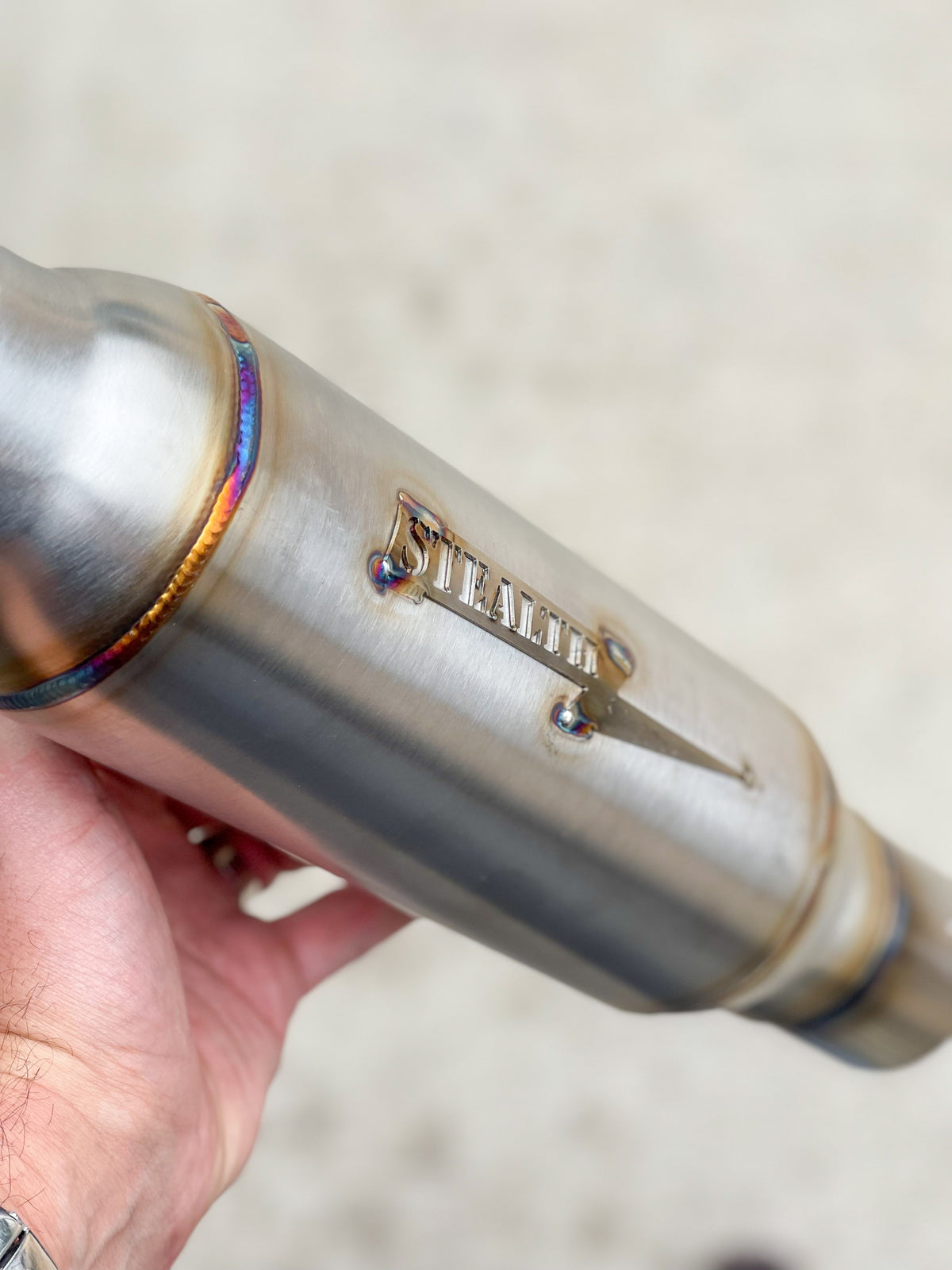 Stealth Pipes Pipe Bomb Muffler – stainless steel modular exhaust for Harley and Indian motorcycles, photo 8 of 9
